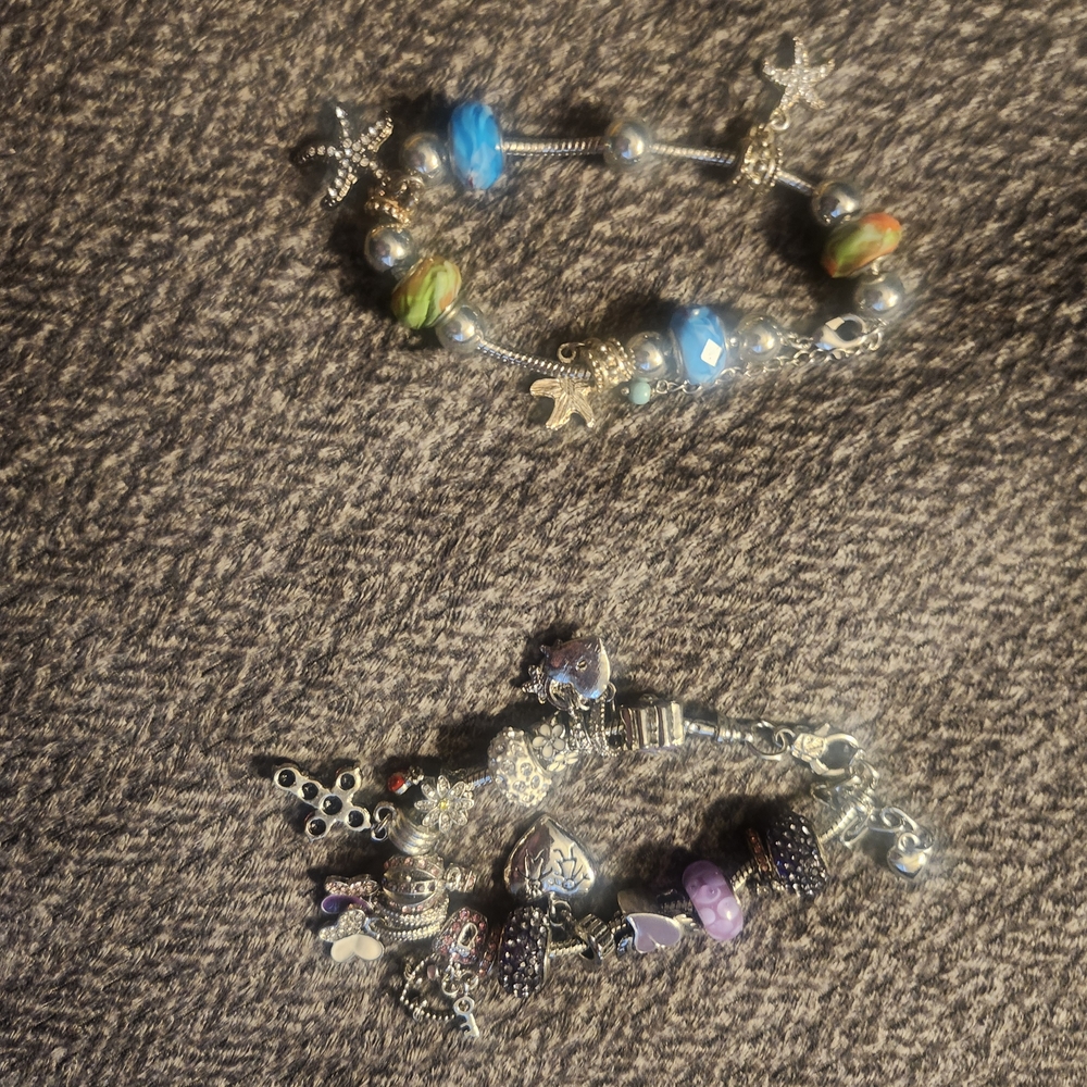 O'Neill Silver and Multicolor Charm Bracelets
